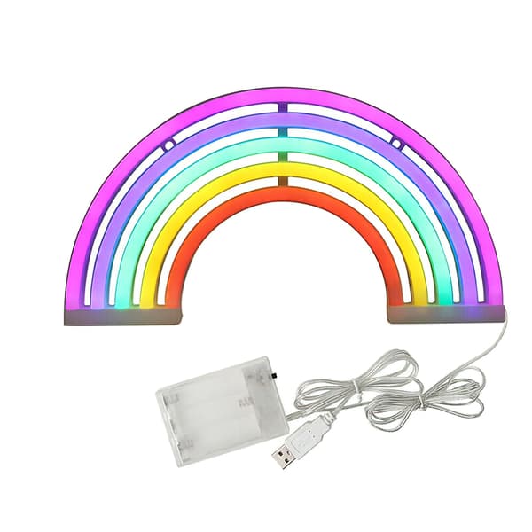 LED-lampe / Nattlampe Neon - Regnbue multifärg multicolor