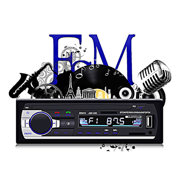 Bluetooth-kompatibel Jsd-520 Bilradio 12V Bilradio Bilstereo