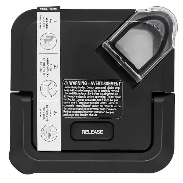 Låsande lock för Ninja Blender 72oz XL-kannor Svart