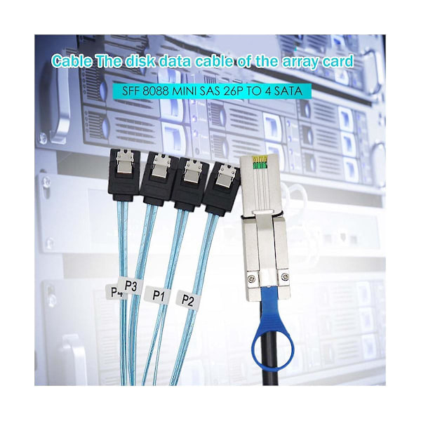 TS-Sff8088 Mini 26p Til 4sata Kabel Disk Kort Datakabel Server Overføringskabel
