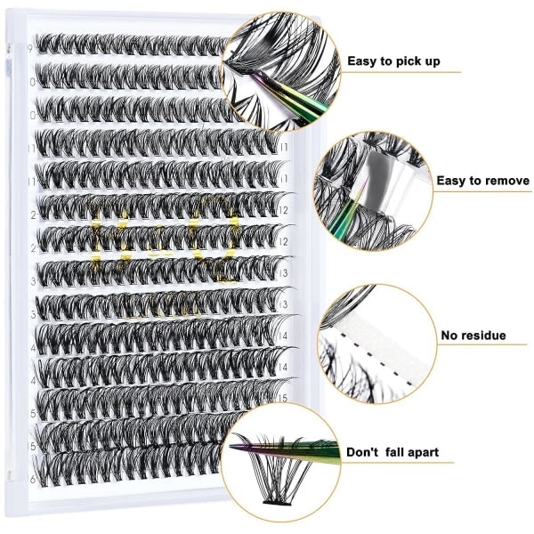 Lash Clusters 40D-0.07C-10 B&Q Lash Individuelle Vipper 280