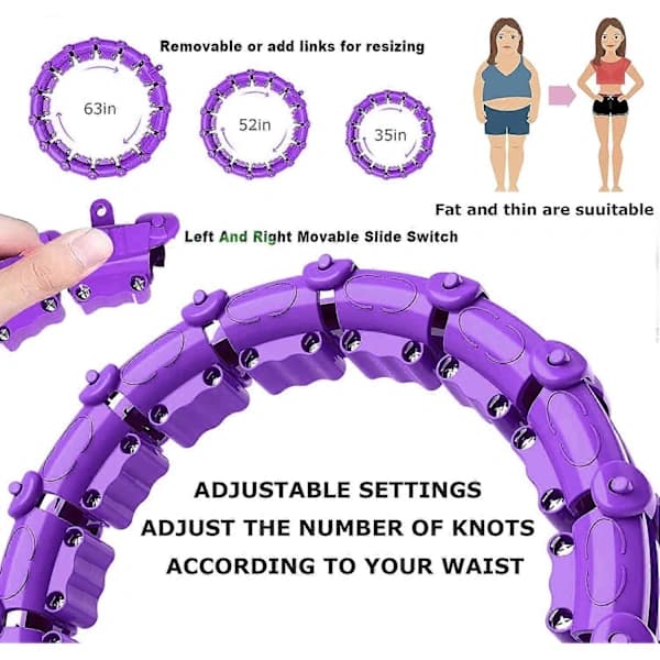 Smart Hula Hoop Ringe, Rosa 24 Knuder
