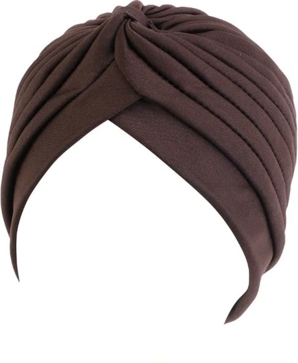 Hijab - Hodeplagg - Cellegiftlue - Islamsk - Turban - Lue - Mørkebrun