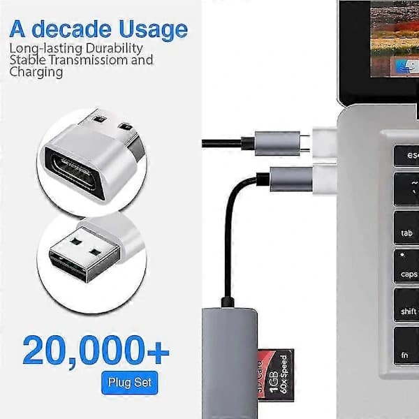 Usb C - Usb-sovitin [3 kpl, hopea], Usb A - Usb C, Usb C - Usb, Usb C -sovitin, Usb C -pistoke, Us-sovitin, Usb C - Usb, Usb Usb C, Usb C...