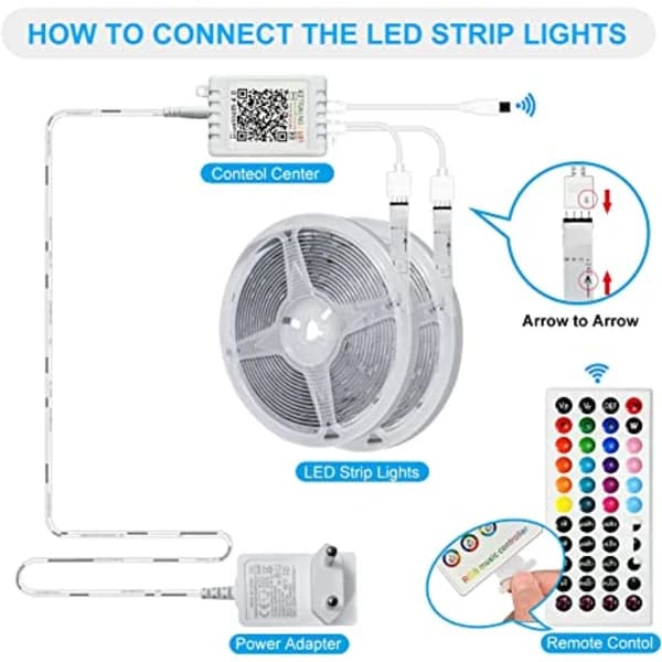 LED-stripe 40 m, PSTAR Bluetooth LED-stripe RGB 24 V