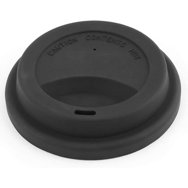 Silikonlock för Dryckeskopp, Spillskyddande Kopplock, Återanvändbara Lock till Kaffemuggar, Kaffekoppslock, 6 st - Svart-Perfekt