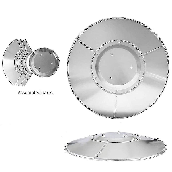 Reflektorplate for terrassevarmer, reservedel for utendørsvarmer på propan - toppkuppel, 3-hulls feste, 3-