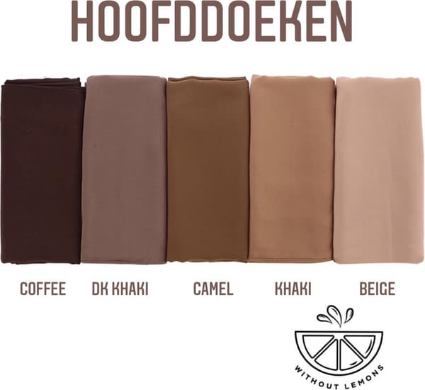 Chiffon Hijab-skjerf for kvinner, mykt elastisk muslimsk hodeplagg, lett hverdags islamsk hodeskjerf, beige