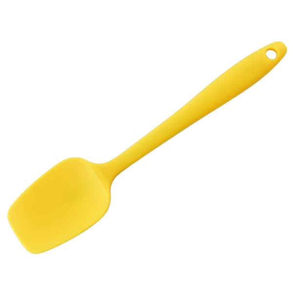 Heat-Resistant T-Shaped Silicone Scraper Comfortable Grip Versatile Kitchen Utensil Yellow