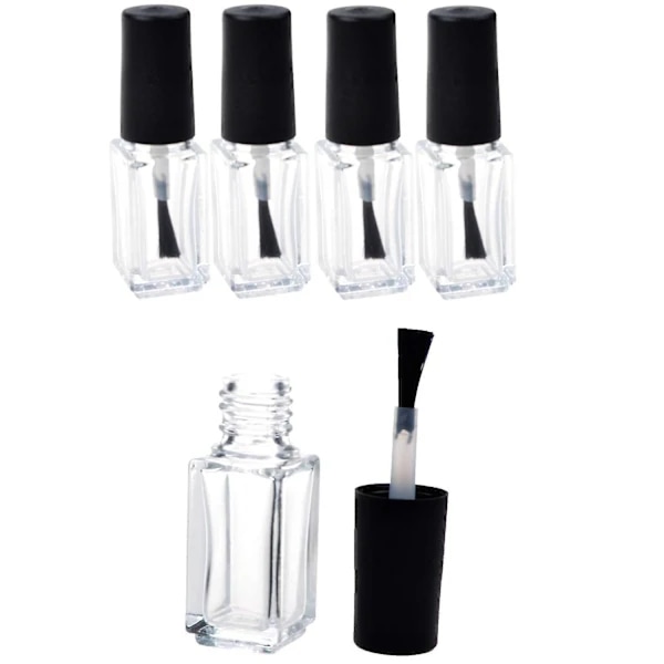 Tomma nagellacksflaskor med pensel (5 ml, 5-pack)