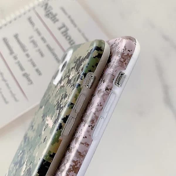 Stöttåligt IMD Kamouflage TPU Skyddsfodral för iPhone 12 Mini (grön)