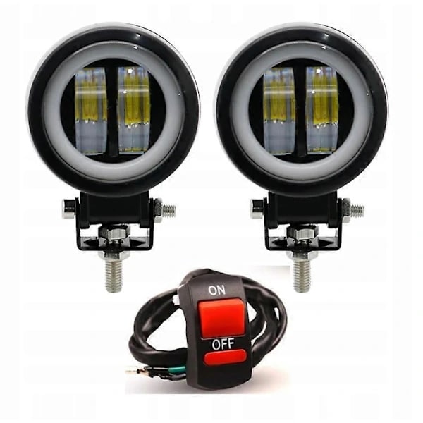Halogen LED-strålkastare Cree Ring Motorcykel X2