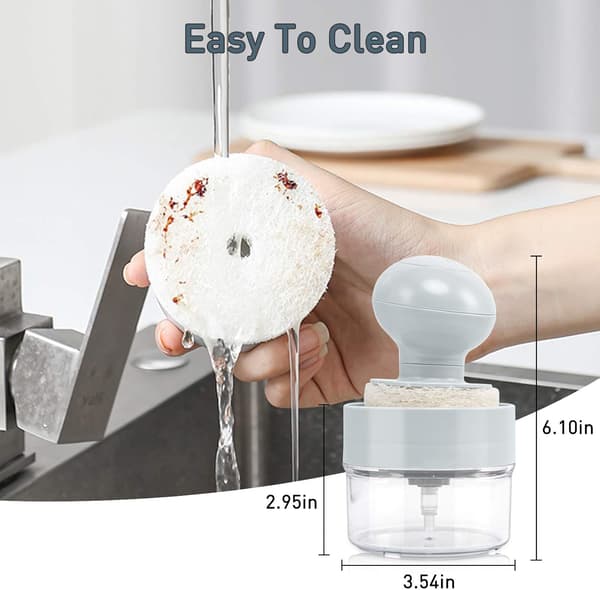 Kitchen Cleaning Hero, Dish Brush with Soap Dispenser, Ergonomic Grip for Easy Scrubbing, Scratch-Free Scrubber for Safe Kitchenware Care