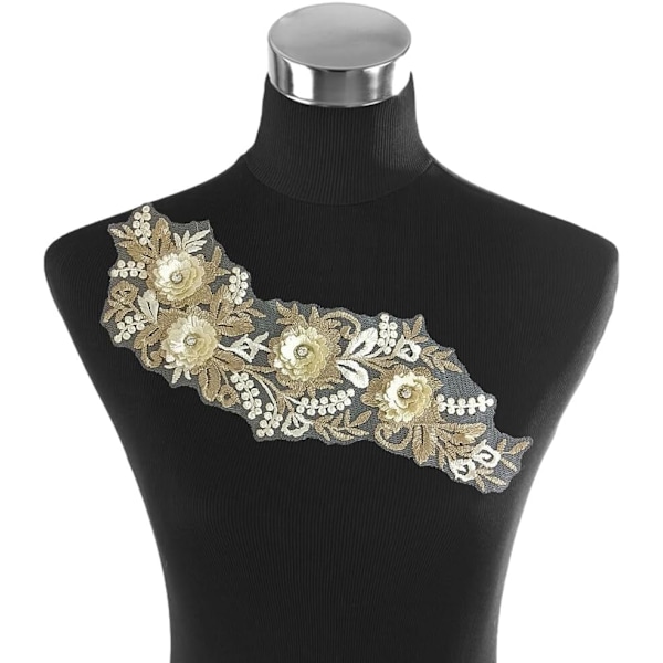 Applikationsbroderi - 3D Blommespids til DIY Syprojekter