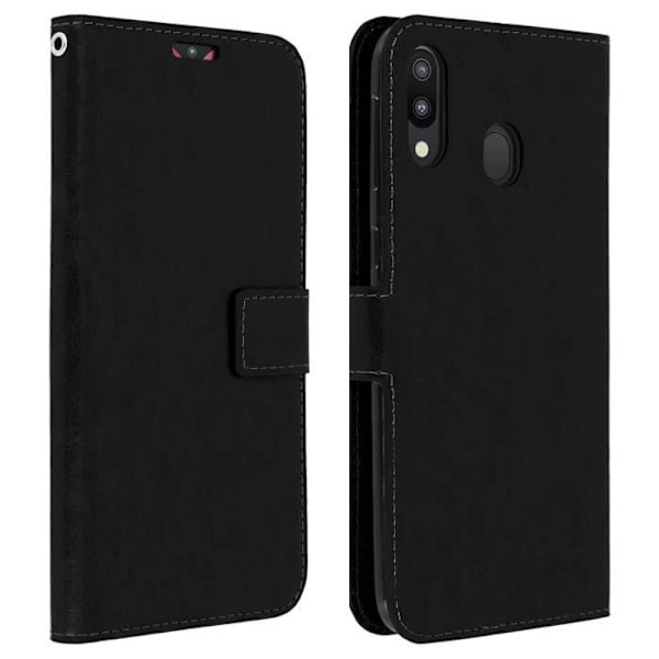Cover til Samsung Galaxy M20 Folio Etui Pung Funktion Videostøtte Sort