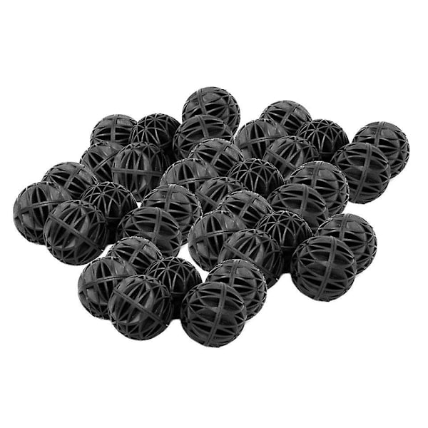 TS-100 stk Akvarium Bioballer Fisketank Filtre Svart 16mm