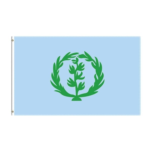 Flagshow Eritreansk Historisk Flag 1952-1961 90x150cm: Autentisk Eritrea National Banner, Indendørs/Udendørs Dekoration 90 x 150cm