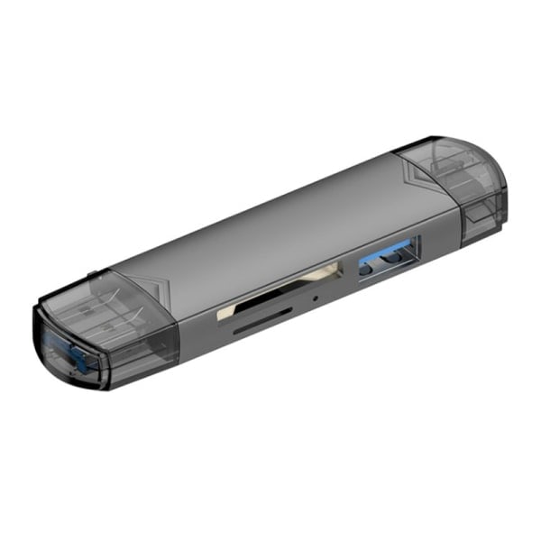 CDQ 6 i 1 USB 3.0 Kortlæser SD TF Kort USB-hukommelse Grå