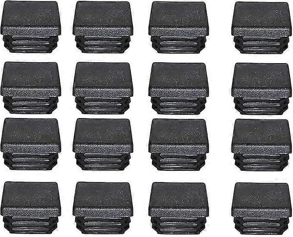 Plastic Cap 40x40mm Black Square Tube End Caps Plastic Sealing Caps 16pcs