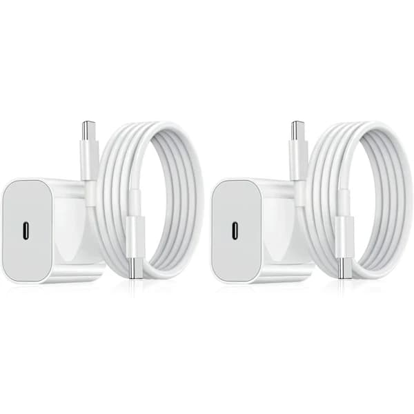 2-pack - Laddare Kompatibel med - Snabbladdare - Adapter + Kabel 20W Vit 2-pack Samsung (NT) 2-Pack 2-Pack Samsung