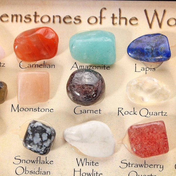Rock Collection Blanda ädelstenar Kristaller Naturlig undervisning mineralmalmprover