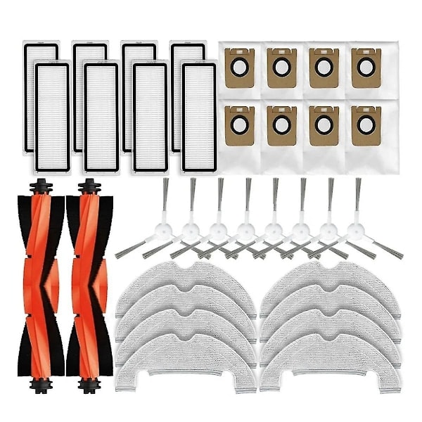 Replacement Parts for Robot Vacuum Cleaner Bot D10 Plus, Z10 Pro, L10 Plus - Main Brush, Side Brush, Hepa Filter, Mop