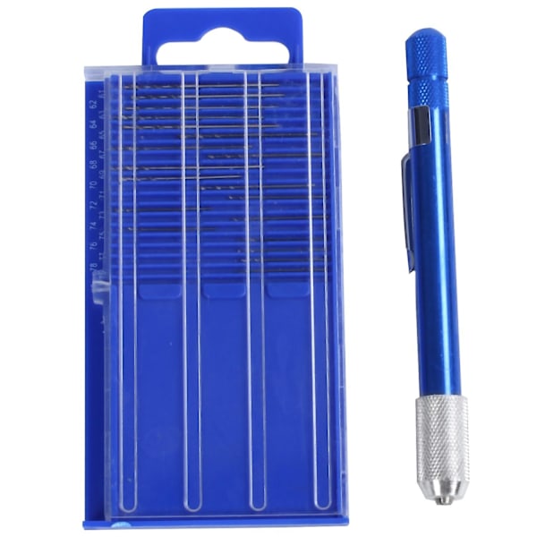 TS-17st Fint Litet Numrerat 61-80 Mini Juvelerarborr Set Stift Skruvstycke Chuck Vice