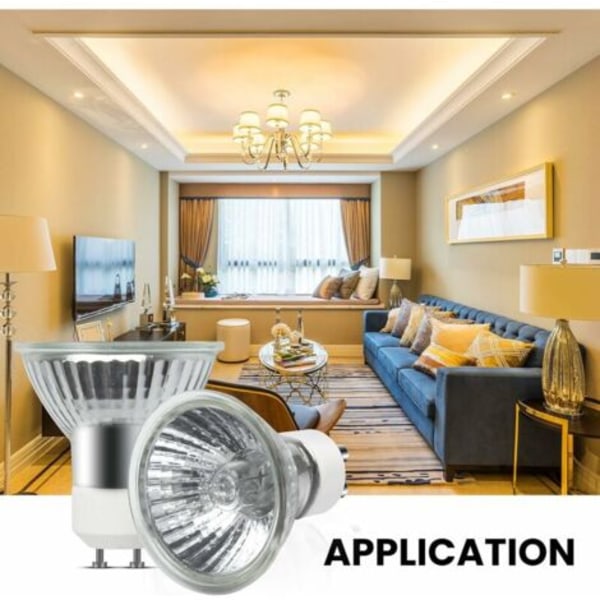 Ulisem 35W GU10 Himmennettävät halogeenilamput, GU10 kohdevalaisinlamput 220-240V 360lm 2700K Lämmin valkoinen, Halkaisija 5CM, 10 kpl pakkaus H219