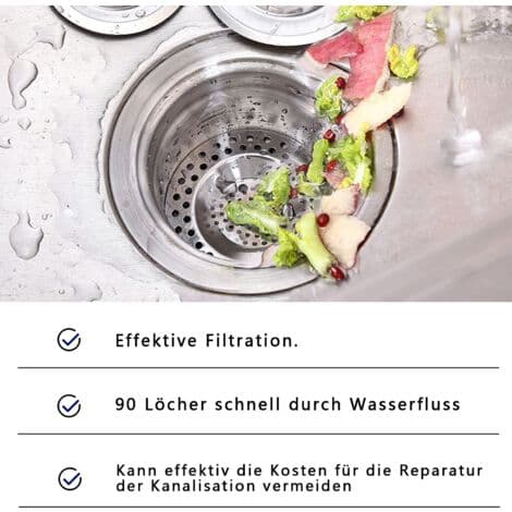 Diskbänksfilter Rostfritt Stål (3-pack) Diskbänksgaller, Köksaccessoar, Badrum, Kök