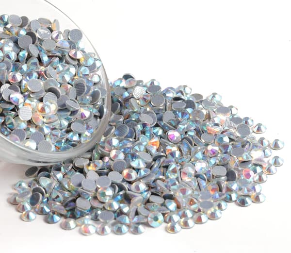 6000 st Hotfix-kristaller AB-strass för DIY-pyssel, SS10 (2,7–2,9 mm) Crystal AB Crystal AB SS10
