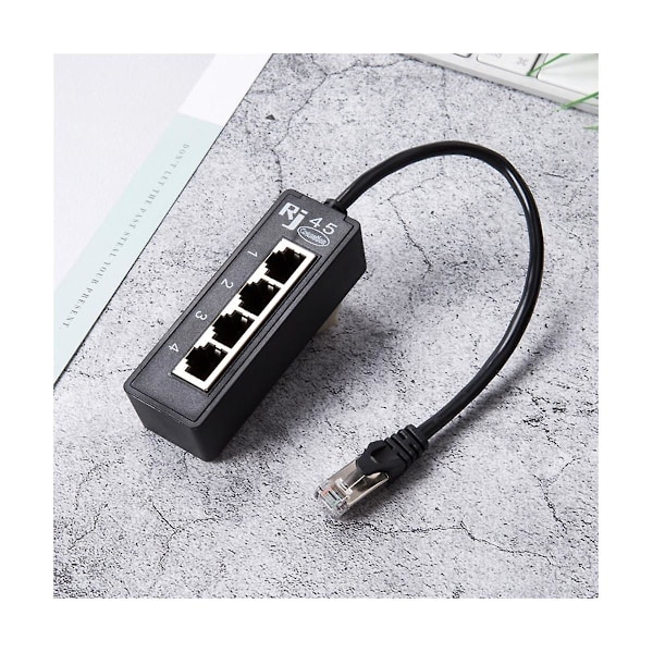 TS-4 I 1 Rj45 Lan-kontakt Ethernet Nätverkssplitterkabel 1 Hane Till 4 Lan-portar För Nätverksförlängning