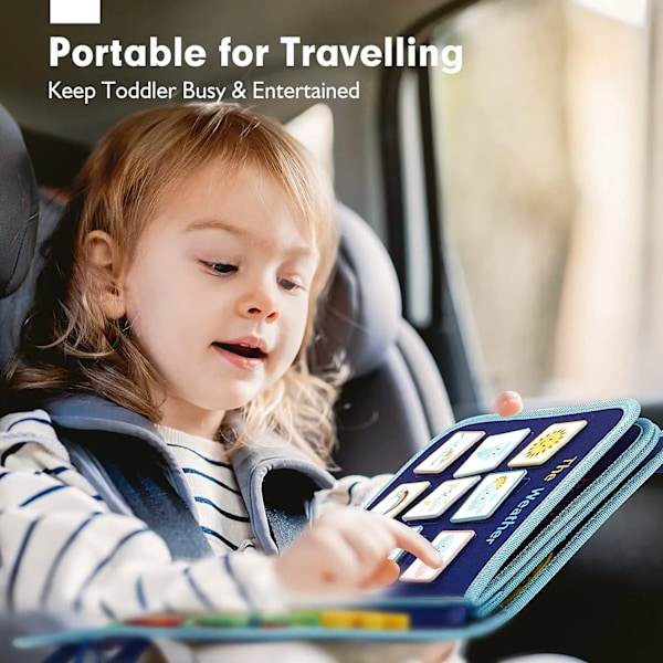 Montessori-aktiviteettilevy taaperoille - Matkalelu pojille ja tytöille