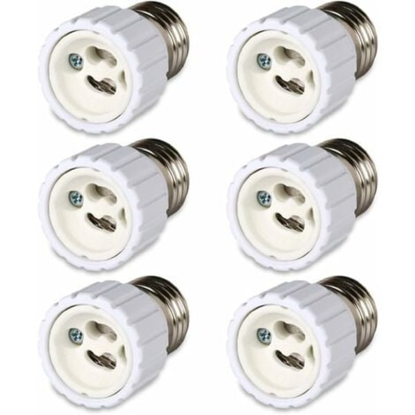 TS-Sarja 6 kpl E27 bajonettikannan muuntimia GU10-kantaan, 220–240 V [Energialuokka A]