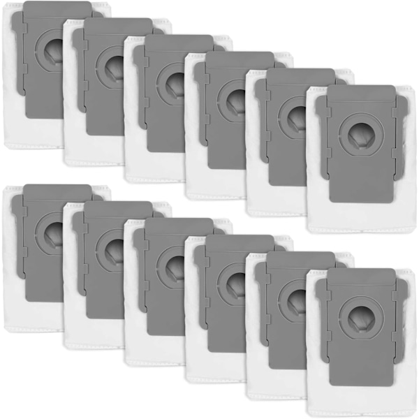 12-pack dammsugarpåsar kompatibla med iRobot Roomba i3+(3550) i7+(7550) s9+(9550) i6+(6550) i8+(8550) Clean Base tömningspåsar