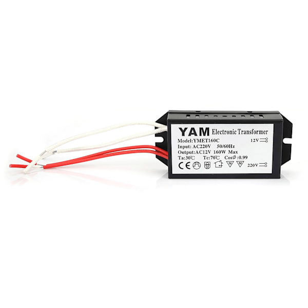 220V til 12V elektronisk transformator spenningsomformer Smart Power Supply Driver (160W)