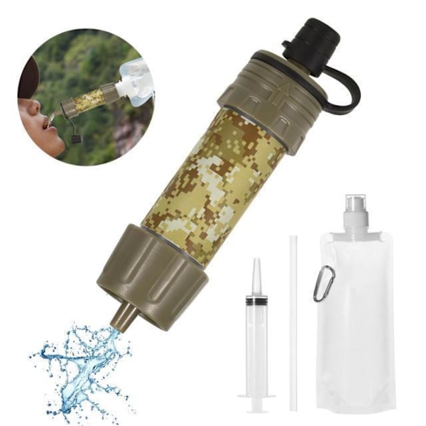 Portabelt vattenfilter med sugslang - 5000L - 0,01 mikron MultiColor multicolor multicolor