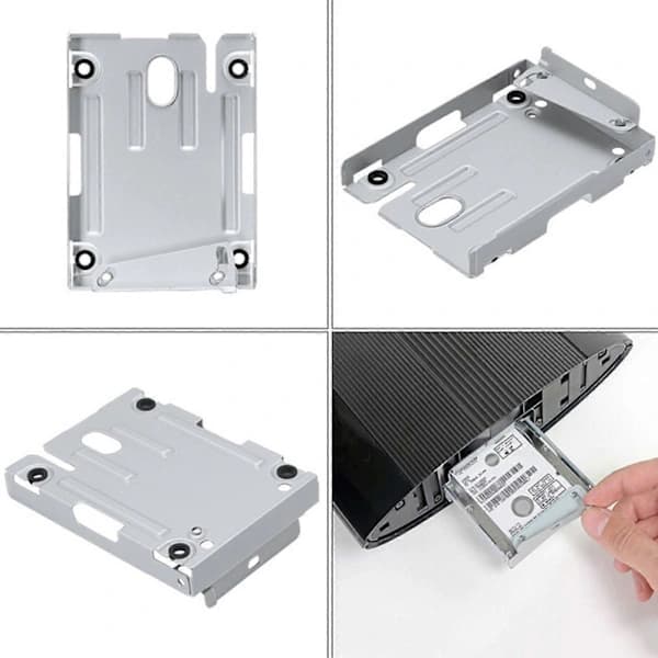 Metall Hårddisk HDD Monteringsfäste med Skruvsats för PS3 Slim 4000 2025:e