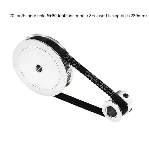 Timing Pulley 20 & 60 Tänder 2GT Synkront Hjul med 6mm Bredd Timing Belt