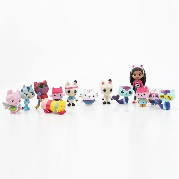 Gabby's Dollhouse, Deluxe figurset med 7 leksagsfigurer og overraskelsestilbehør, legetøj til børn fra 3 år