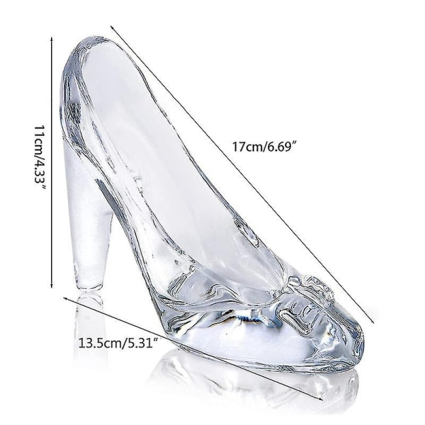 Cinderella glastofflor, kristallglas skoprydnad, flickor födelsedagspresent