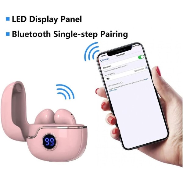 Ipx5 vattentäta Bluetooth hörlurar 30h uppspelning Trådlösa hörsnäckor In-ear-hörlurar med digital skärm Audifonos Bluetooth Inalambricos med trådlös