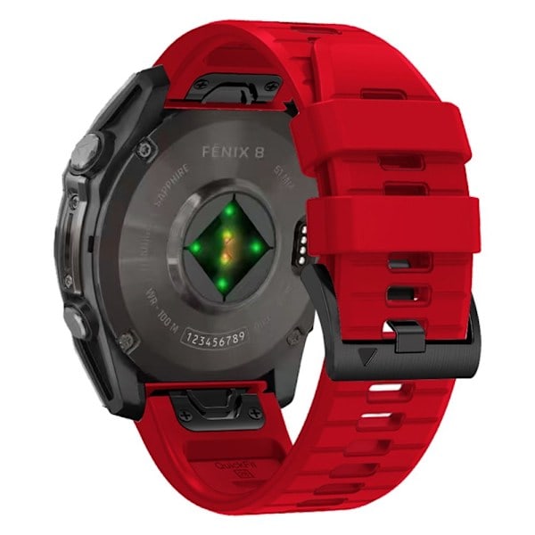 Tech-Protect Garmin Fenix 5/6/6 Pro/7/8/E 47 mm Armbånd Silikone Line Rød