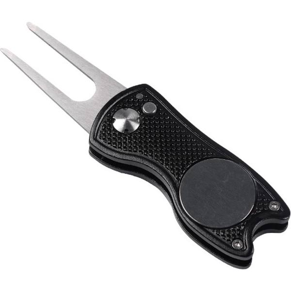 Pitchfork - Golf - Foldbar - Rustfrit Stål - 11.5*3*1cm - Sort