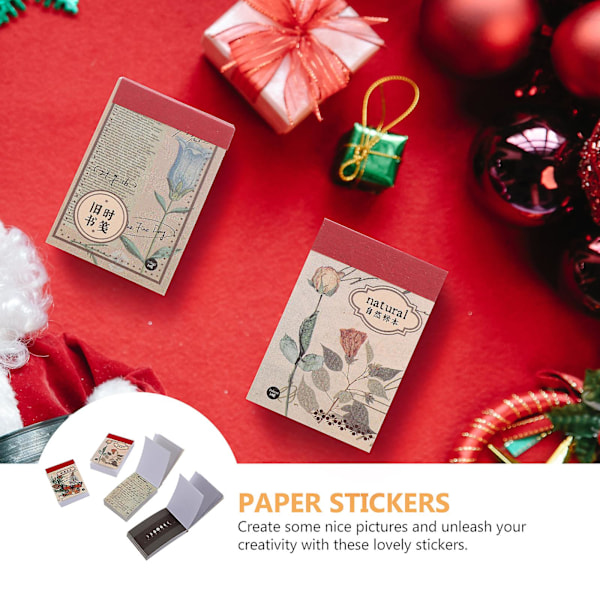 4 Set DIY Scrapbooking Dekorationsstickers Handbok Dekorativa Stickers DIY Papperstickers