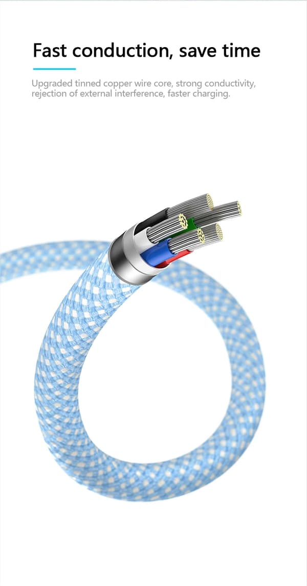 20W USB-C PD-kabel för iPhone 14 13 12 11 Pro Max Xs 8 Plus iPad 3A Datakabel för iPhone Typ-C Datakabel lila