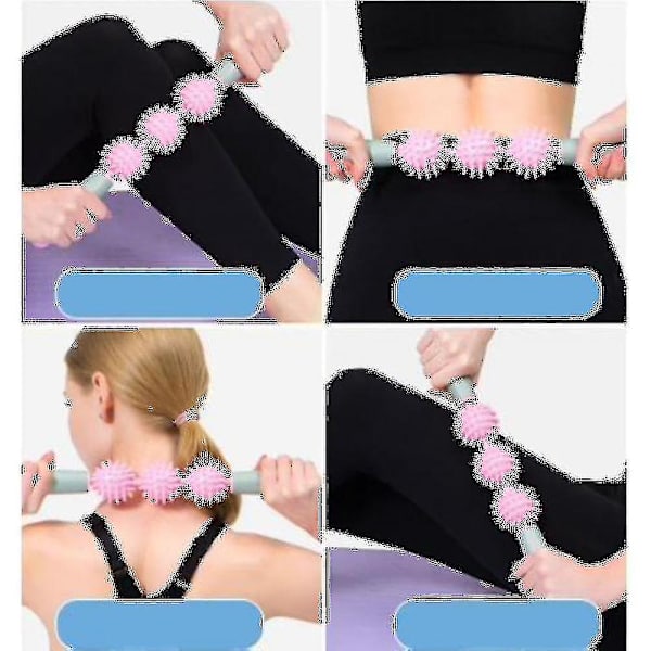 Spike Roller Massager Muskelafslapning Tynde Ben Artefakt Yoga Massagestav (1 stk. - grøn)