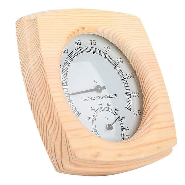 Tretermometer Hygrometer Badstu Tilbehør Fahrenheit (1 stk, Trefarge)