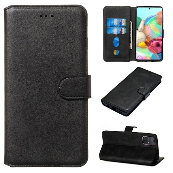 Samsung Galaxy A71 - Pung Etui - Sort Black Sort