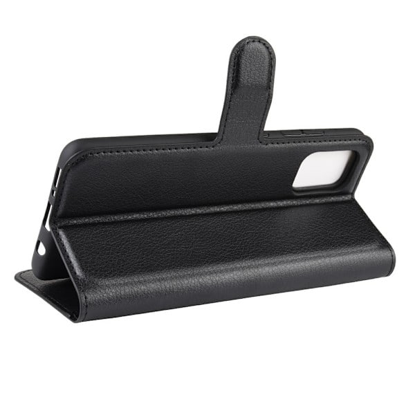 Samsung Galaxy A51 - Litchi Pung Etui - Sort Black Sort