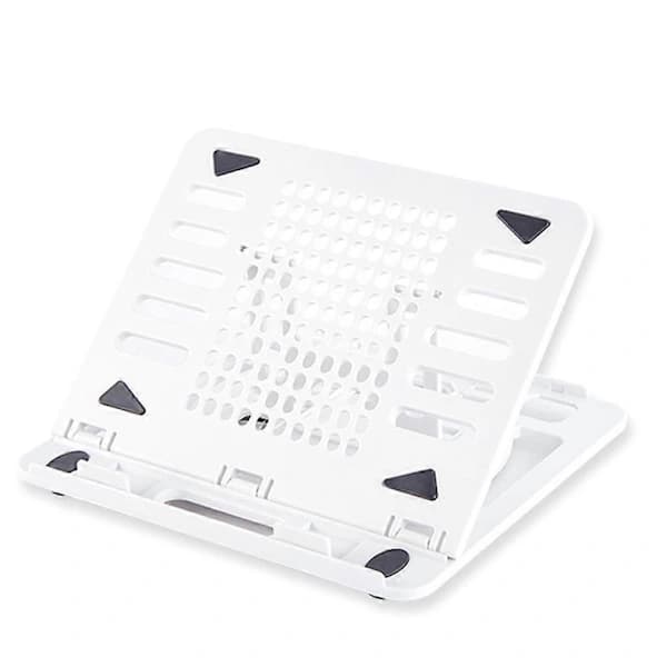 {PL}Justerbart laptopställ 360° roterbart notebook-ställ bärbart hopfällbart stativ med telefonhållare för 11-17” laptops Vit